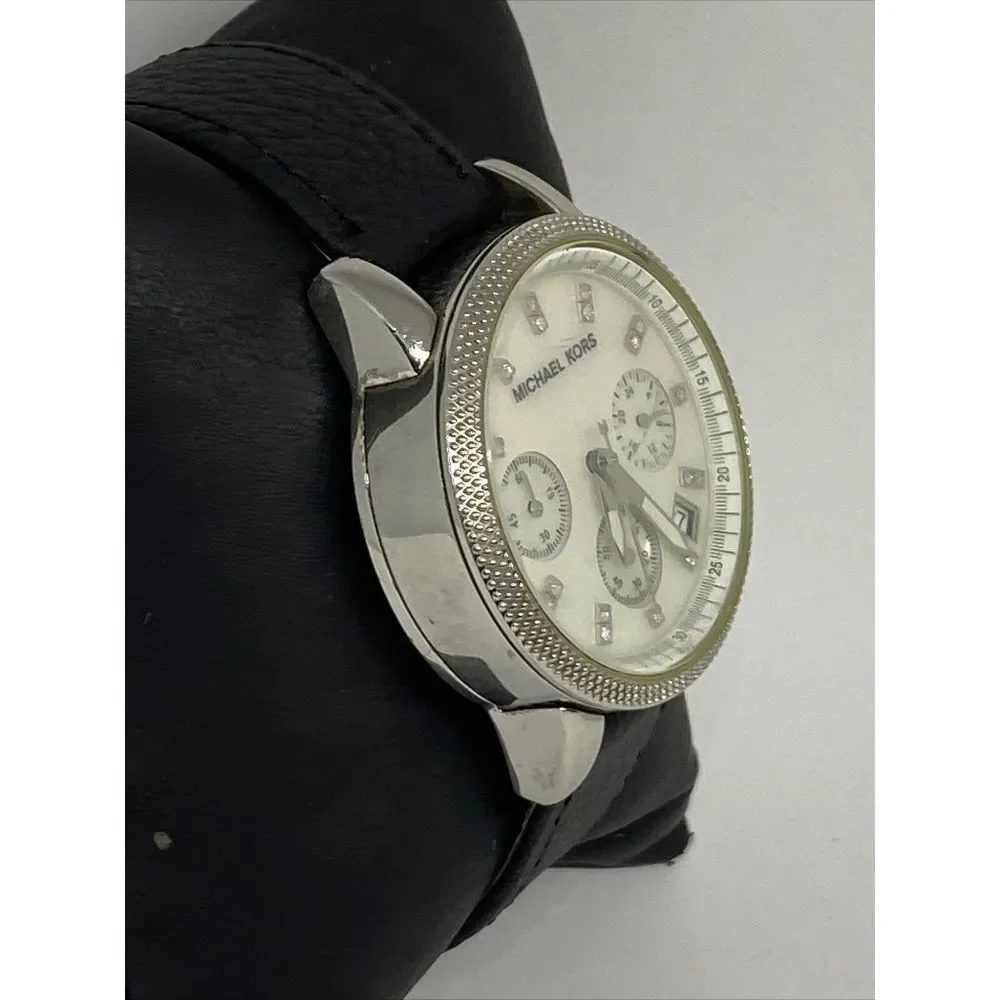 Michael Kors Ritz MK5020 Women's Black Leather Analog Dial Quartz Watch EY118 - Picture 5 of 12